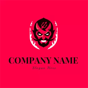 Gangster Logo Unique Fire and Fearful Devil logo design