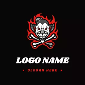 Gang Logo Villain and Cross Bones logo design