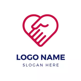 Blut Logo Warm Hand and Heart logo design