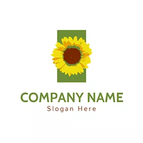 Logotipo De Arte Watercolour and Sunflower Icon logo design