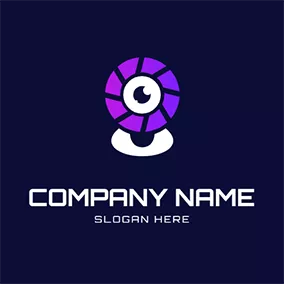 Communication Logo Webcam Eye Flower logo design