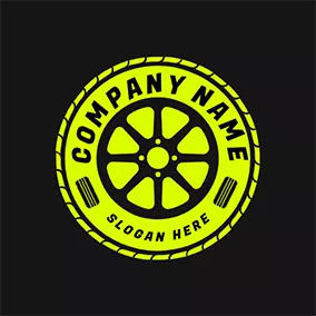 Automobile Logo Wheel Tyre Film Gang logo design