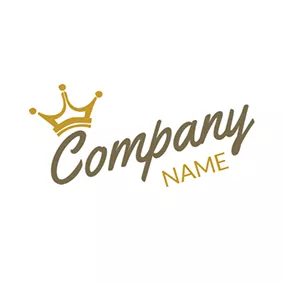 Expensive Logo White and Yellow Crown logo design