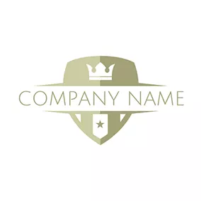 Expensive Logo White Crown and Green Shield logo design