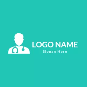 牙齒Logo White Doctor Image Outline logo design