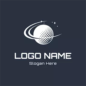Curve Logo White Golf and Decoration logo design