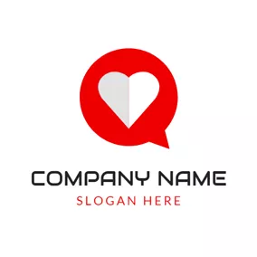 Logotipo De Sangre White Heart and Red Frame logo design