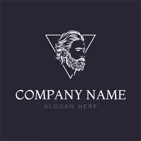 Boss Logo White Triangle and Hipster logo design