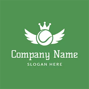 Expensive Logo White Wing and Tennis Ball logo design
