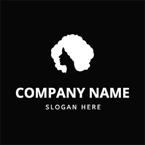 Hairstyle Logo Woman Silhouette Profile logo design