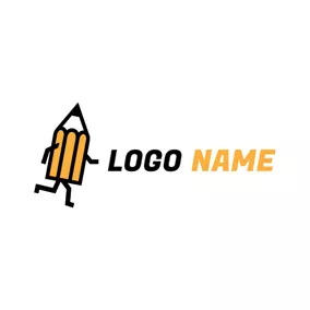 Draw Logo Yellow and Black Pencil logo design