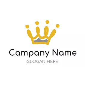 Expensive Logo Yellow and Brown Crown logo design