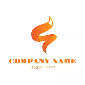 Graphic Logo Yellow and Orange Foxtail Icon logo design