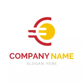 Buy Logo Yellow Sun and Euro Symbol logo design